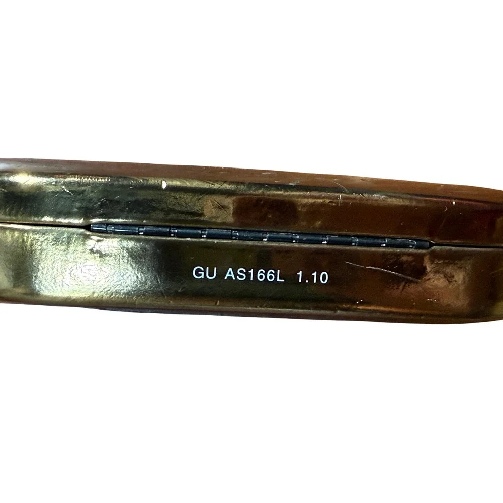 GUESS Eyeglasses Case Women GU AS166L 1.10 Gold Hard Shell Protective Storage