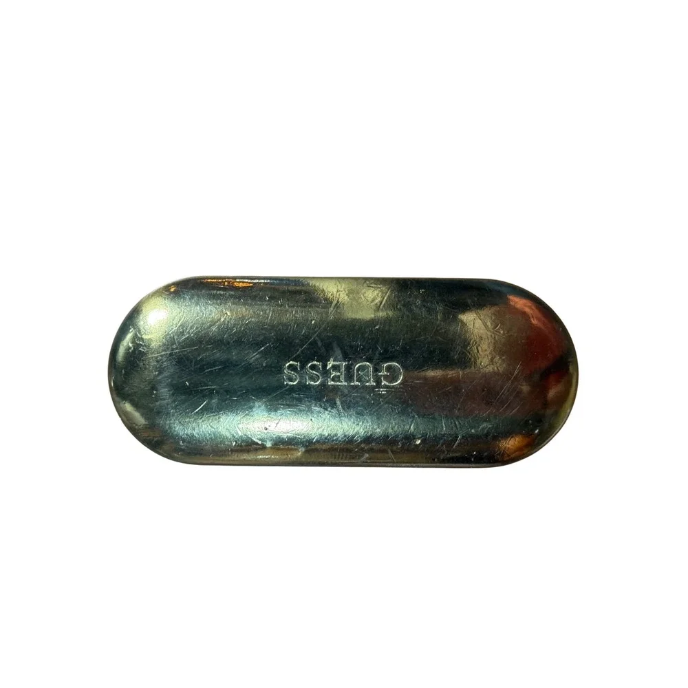 GUESS Eyeglasses Case Women GU AS166L 1.10 Gold Hard Shell Protective Storage