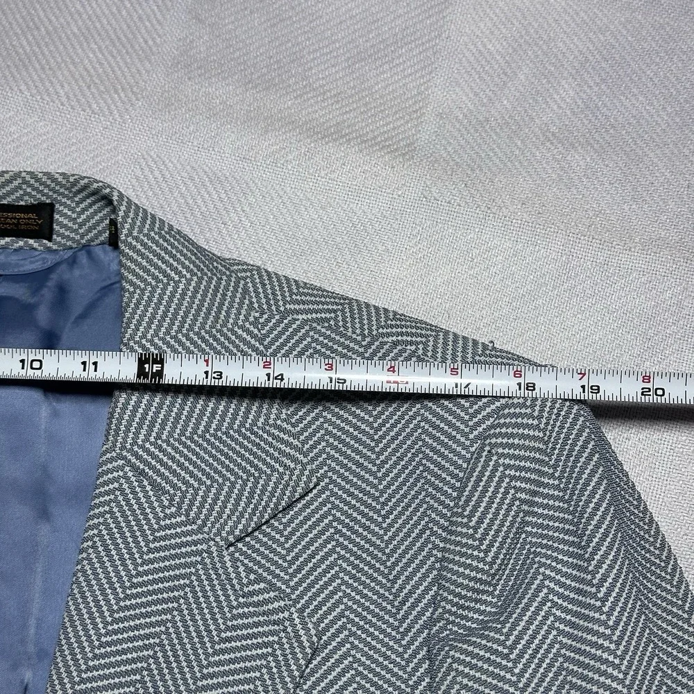 Vintage 70s Richman Brothers Herringbone Sportsman Knit Blazer 39S Made in Japan