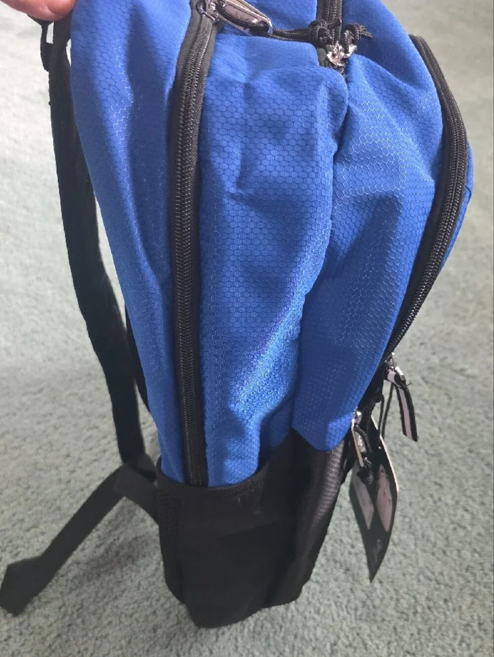 adidas Blue and Black Excel 7 Backpack, NWT, With Loadspring Shoulder Straps.