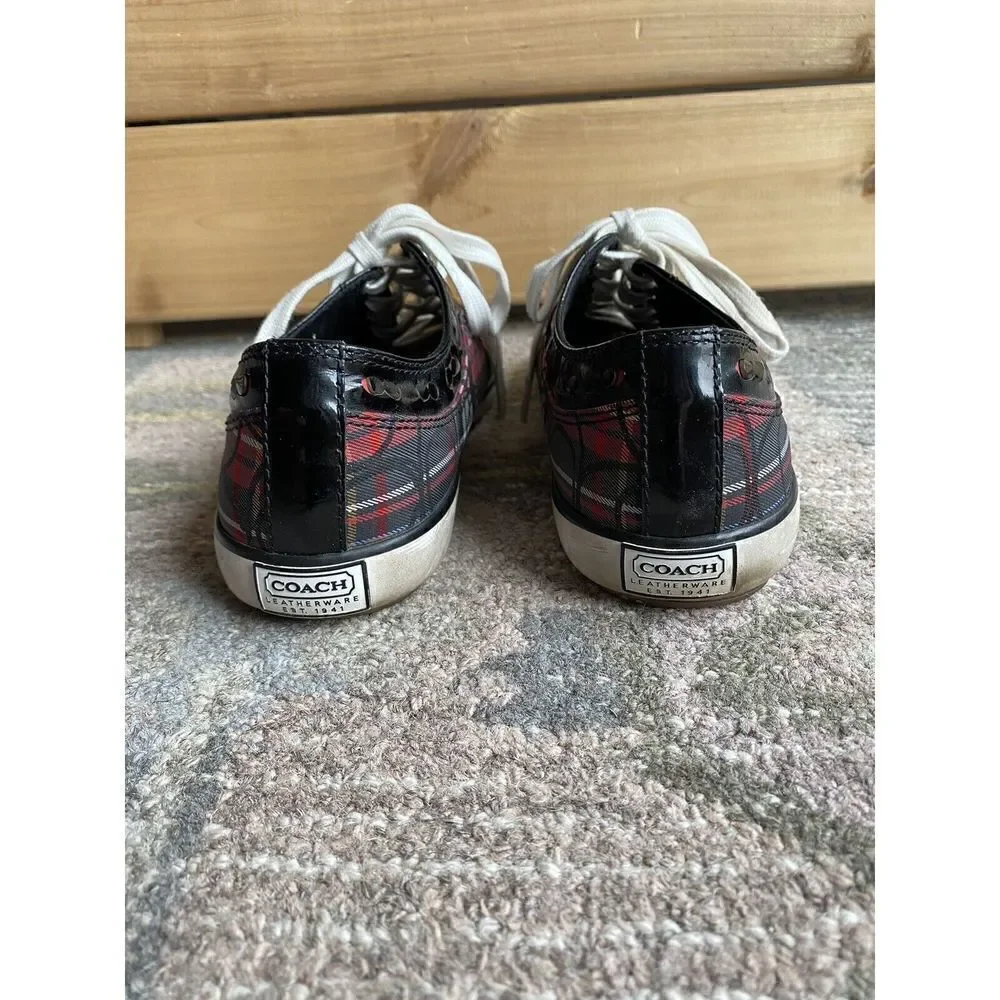 Coach coach plaid shoes size