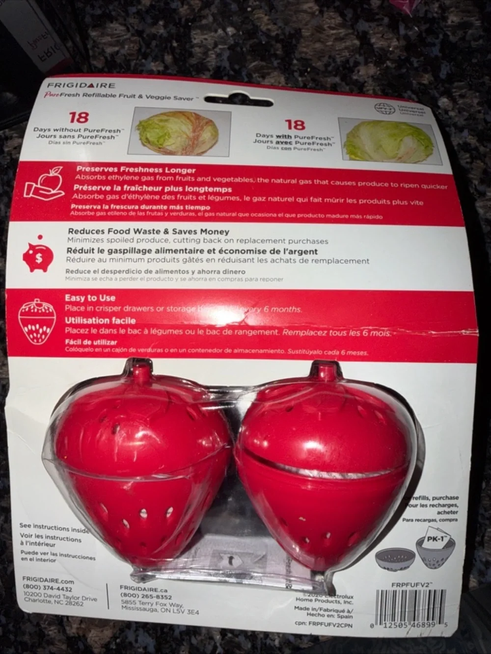 Frigidaire red refillable