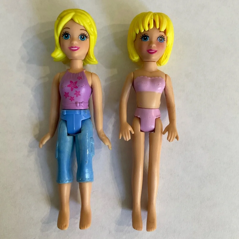 TWO POLLY POCKET DOLLS‎ BLONDE