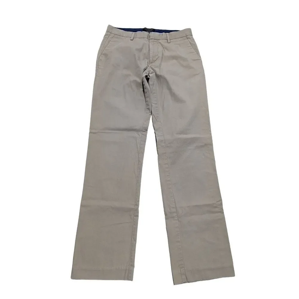 Banana Republic Men's Khaki Mid-Rise Straight-Leg Pants Size 30x32