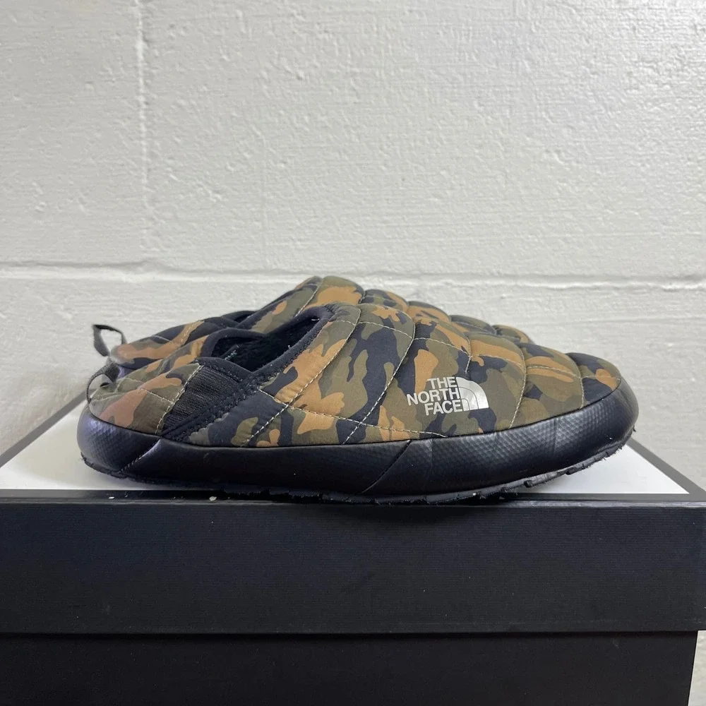 The North Face Thermoball Traction Mule V Camo Green Slippers Slip On Men's 10