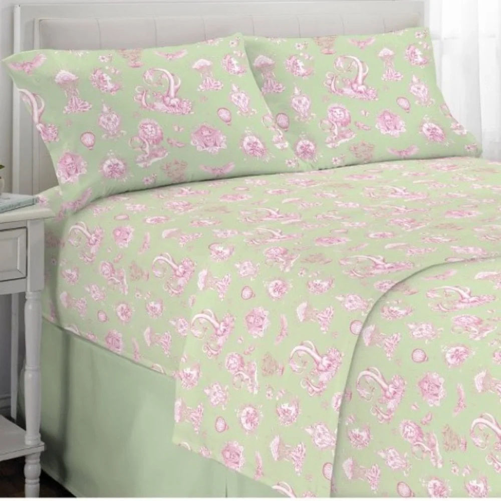 Wicked For Good Katie Kime Artwork Full Sheet Set Green Pink Character Artwork