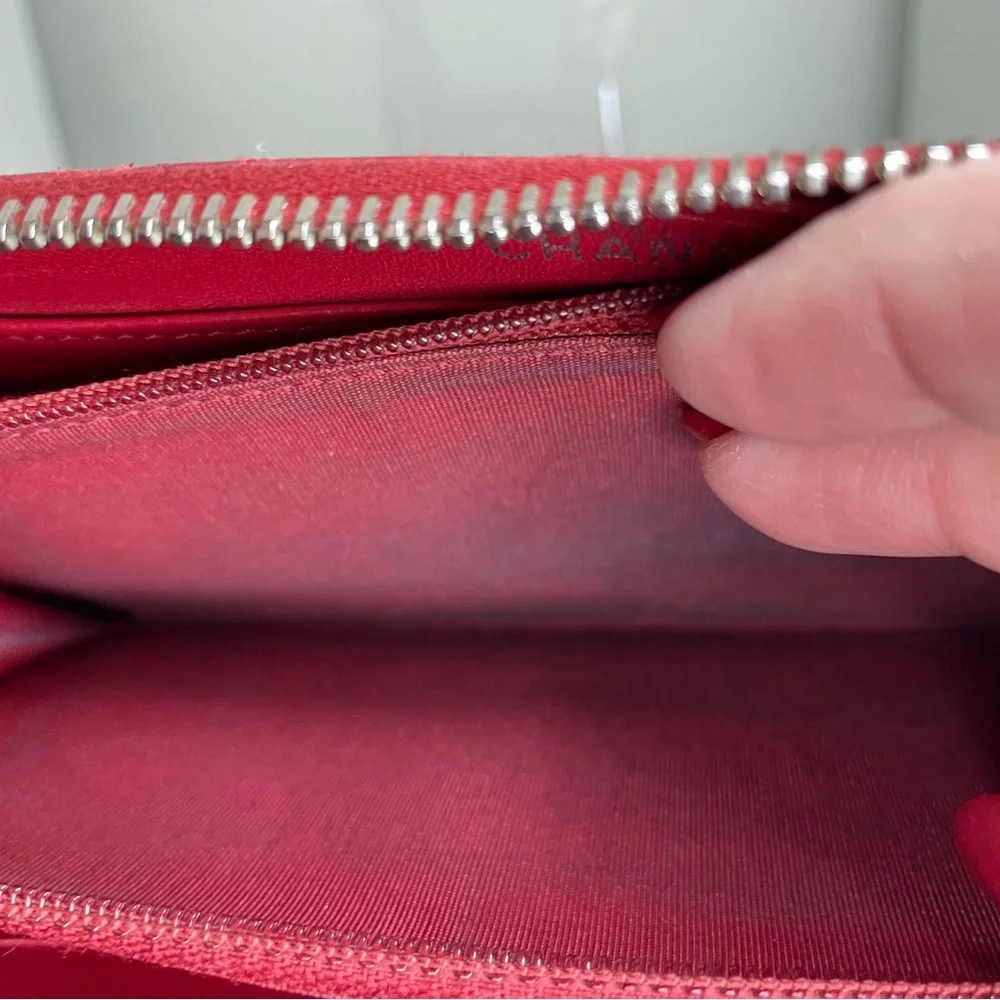 CHANEL lambskin compartment