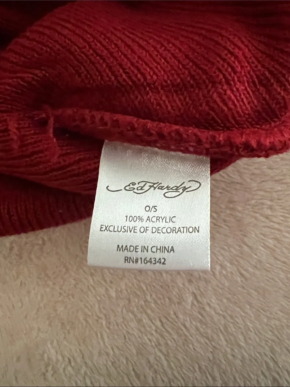 Ed Hardy bright red