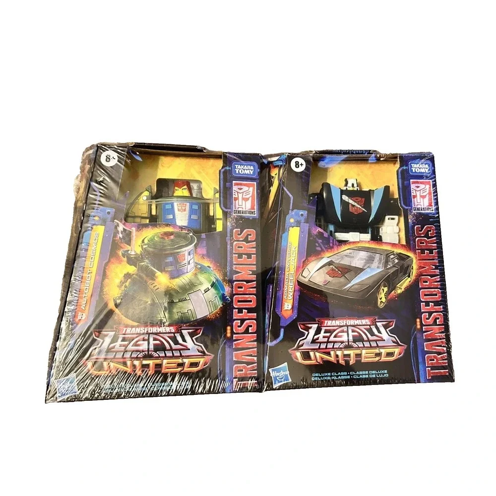 Transformers Legacy United G1 Cosmos Deluxe Class Figure and Wheel Jack 2-PACK