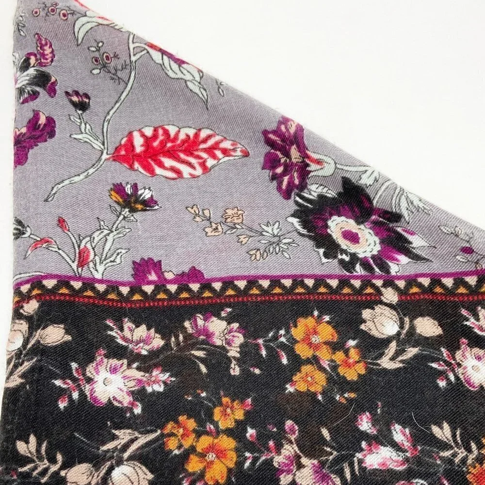 VINTAGE CHALLIS by Berkshire | Floral Black Tan Gray 29