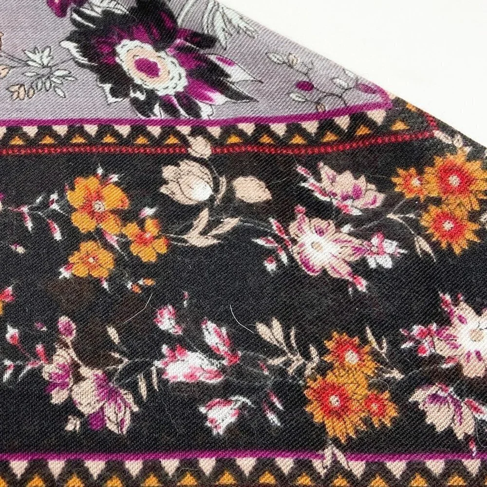 VINTAGE CHALLIS by Berkshire | Floral Black Tan Gray 29