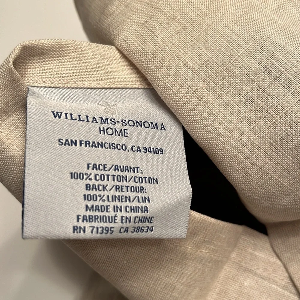 Williams Sonoma Velvet Pillow‎ Shams King & Euro Home Classic Cotton Linen