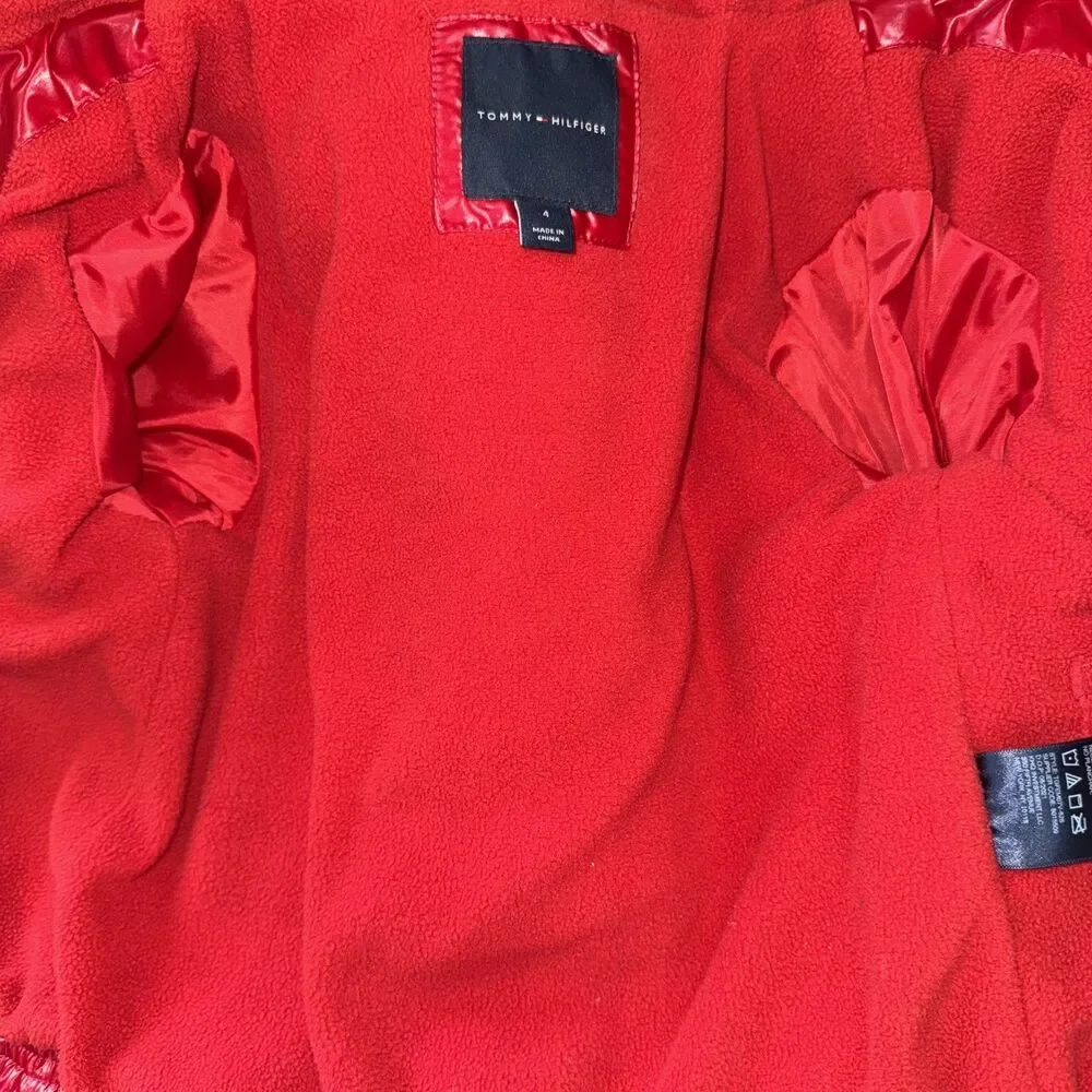 Tommy Hilfiger Jacket With Fur Hood Toddler Girls Size 4 !