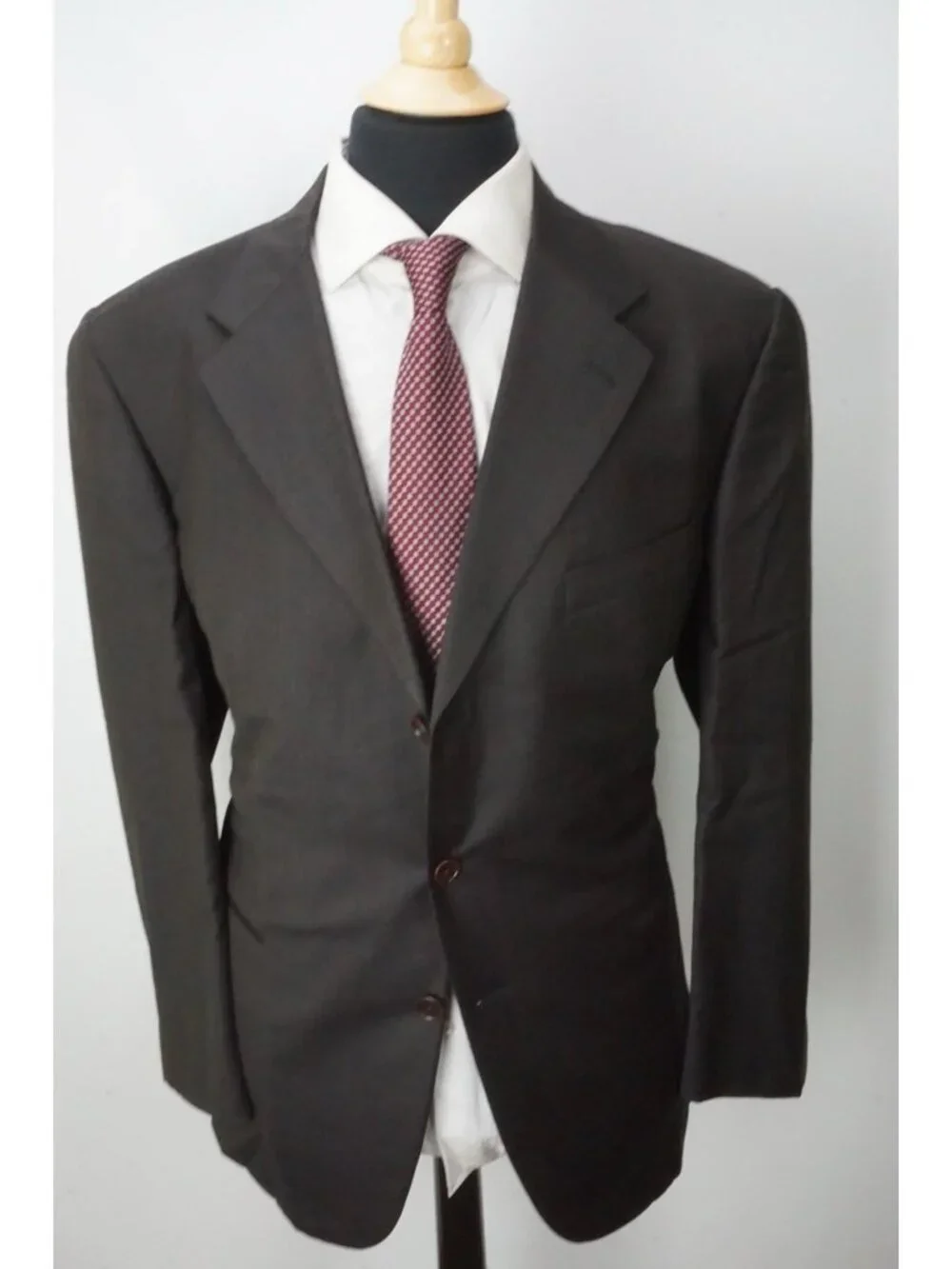 Burberry London Brown Wool 2 Pc Suit Jacket Pants Sz 48R BRAND NEW