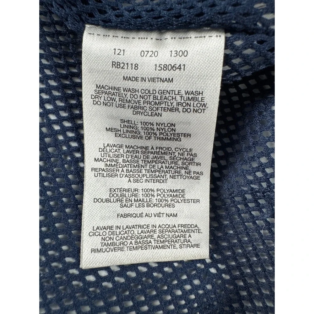 Columbia Kids Navy Blue Omni-Tech Waterproof Rain Jacket Hooded Large 14/16