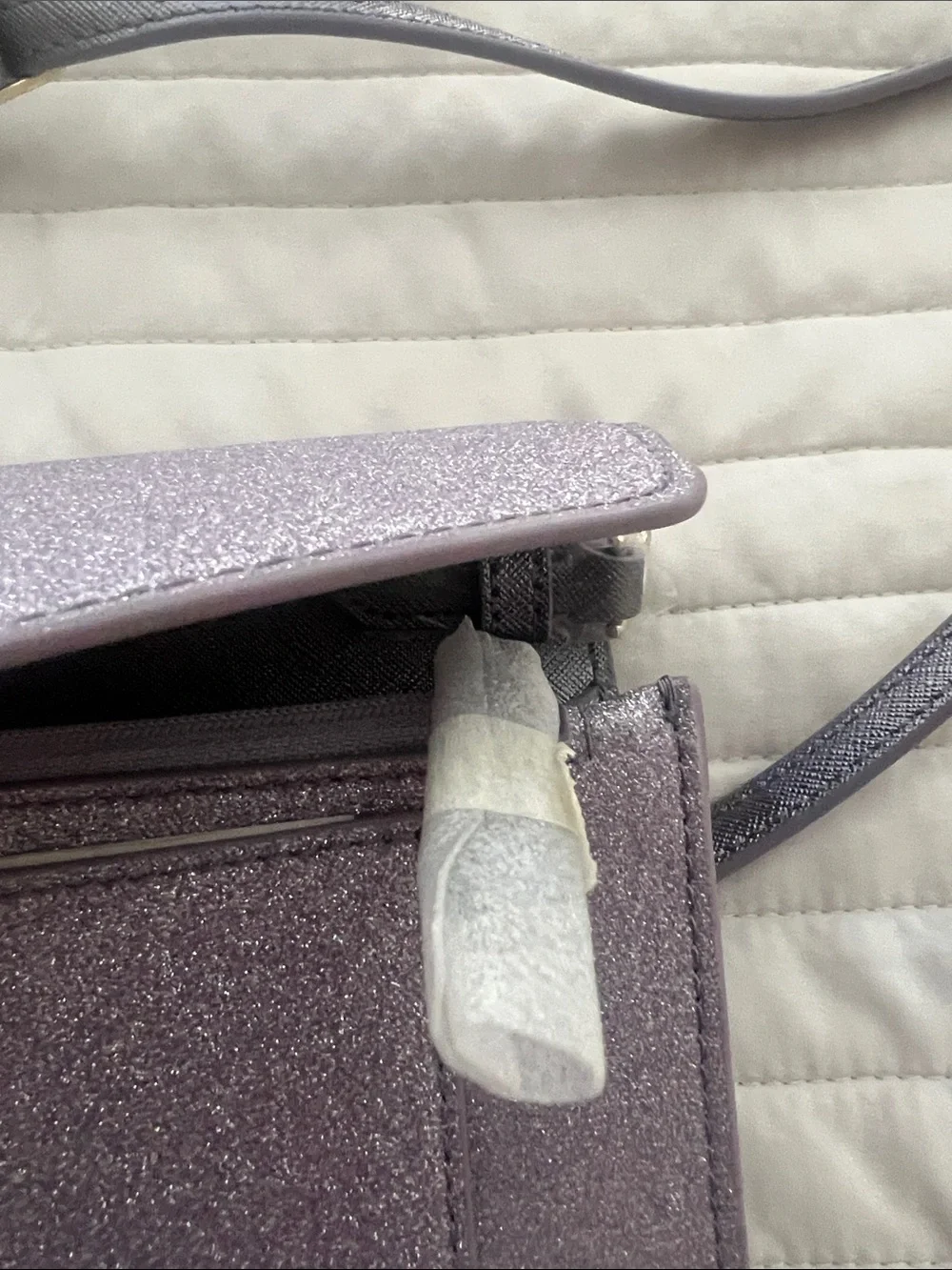 Kate Spade Glitter Envelope Crossbody Bag in Light Purple