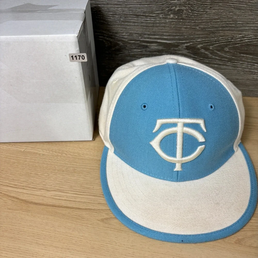Minnesota Twins Hat Cap Fitted 7  Blue Cooperstown Collection MLB Baseball‎