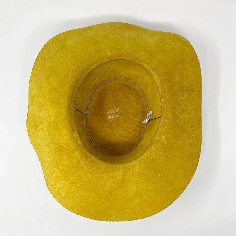VINTAGE | Skully's by Henschel Western Tan Leather Hat
