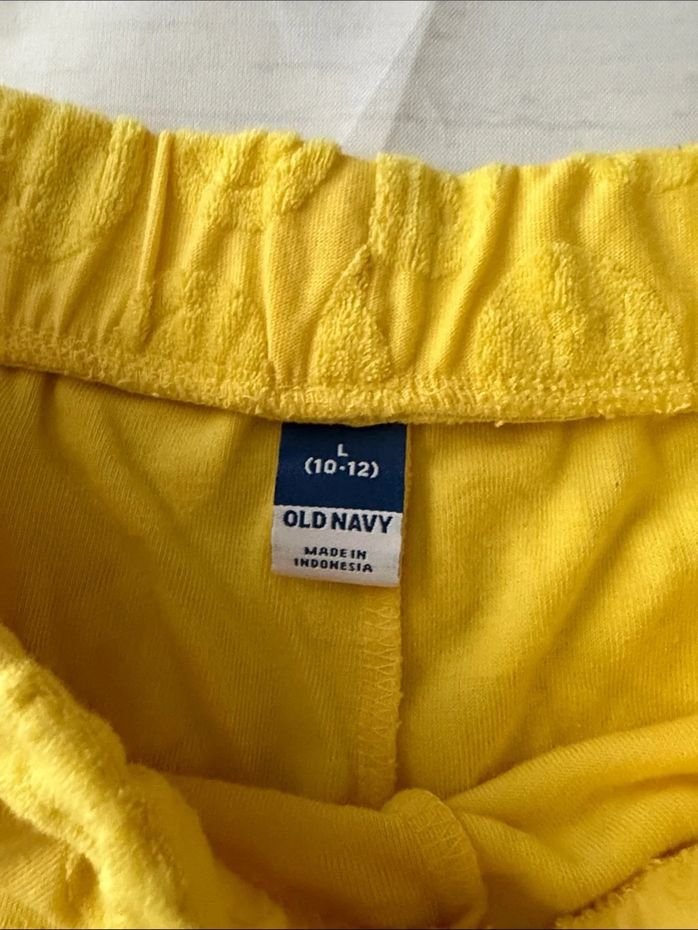 Old Navy Yellow Girls Terry Cloth Shorts