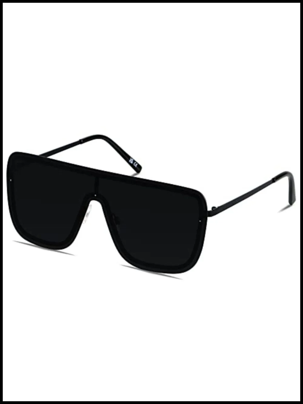 Rimless Oversized Square Sunglasses UV400 Shield Frameless Sun Glasses