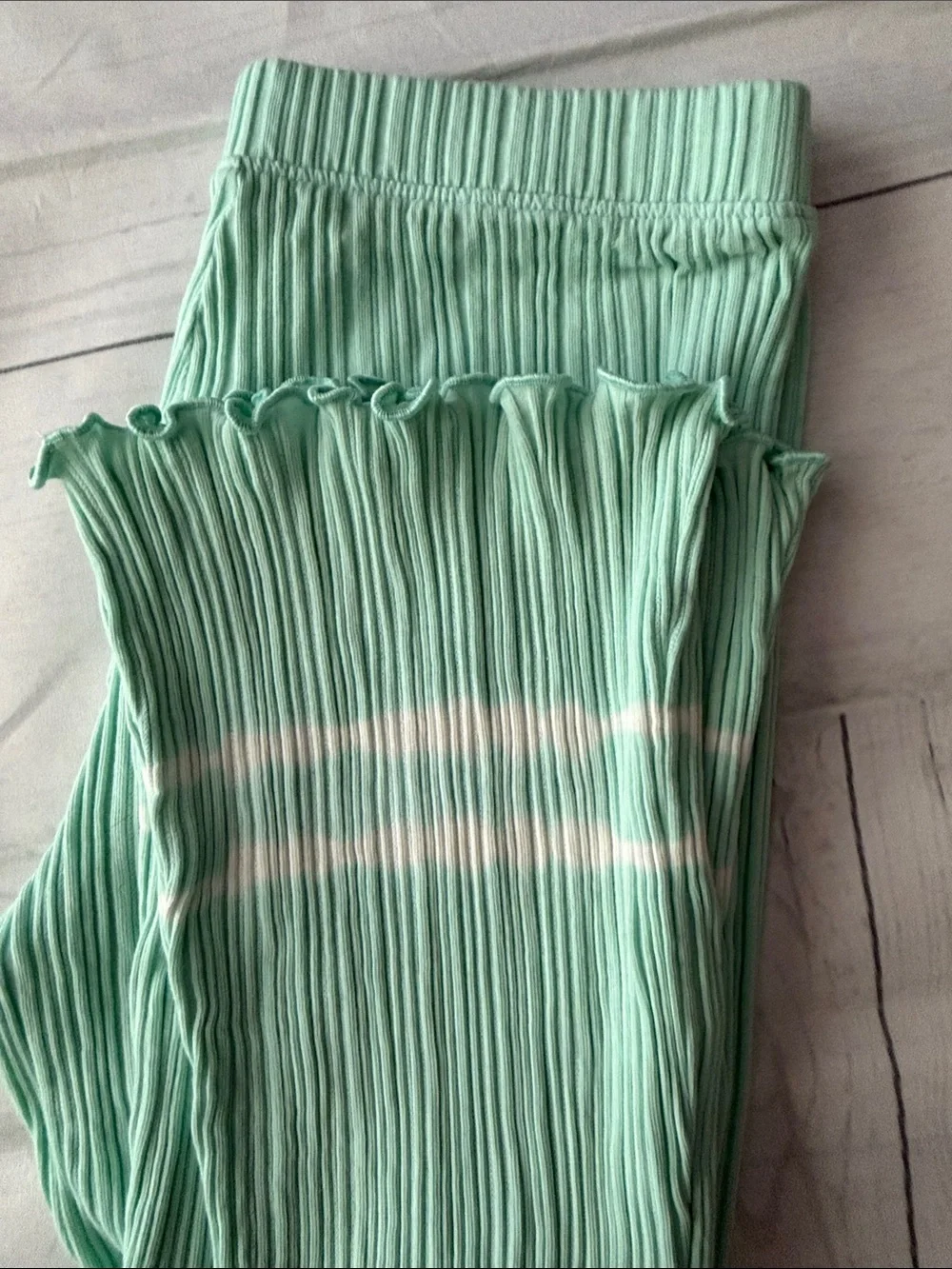 Old Navy Girls Leggings Set - Teal, Mint, Cream with Peace Sign Print