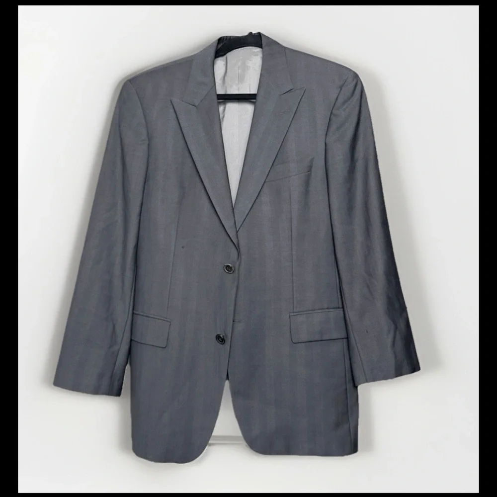 Hugo Boss Gray Herringbone Wool Blazer 38R Tailored by Nordstrom