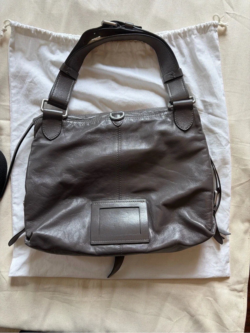 N/A grey leather
