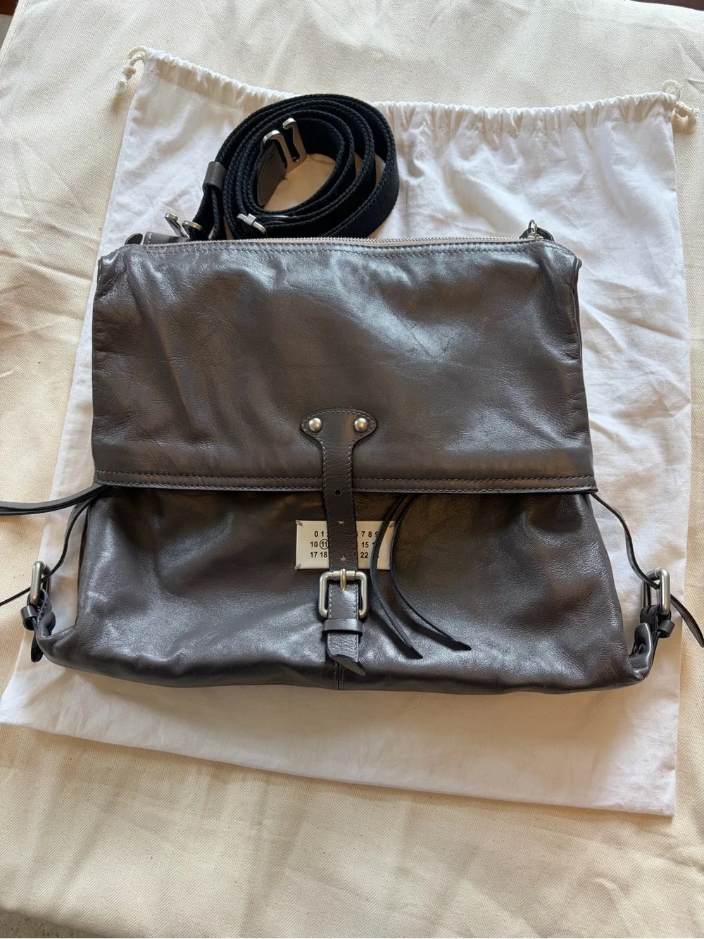 N/A grey leather