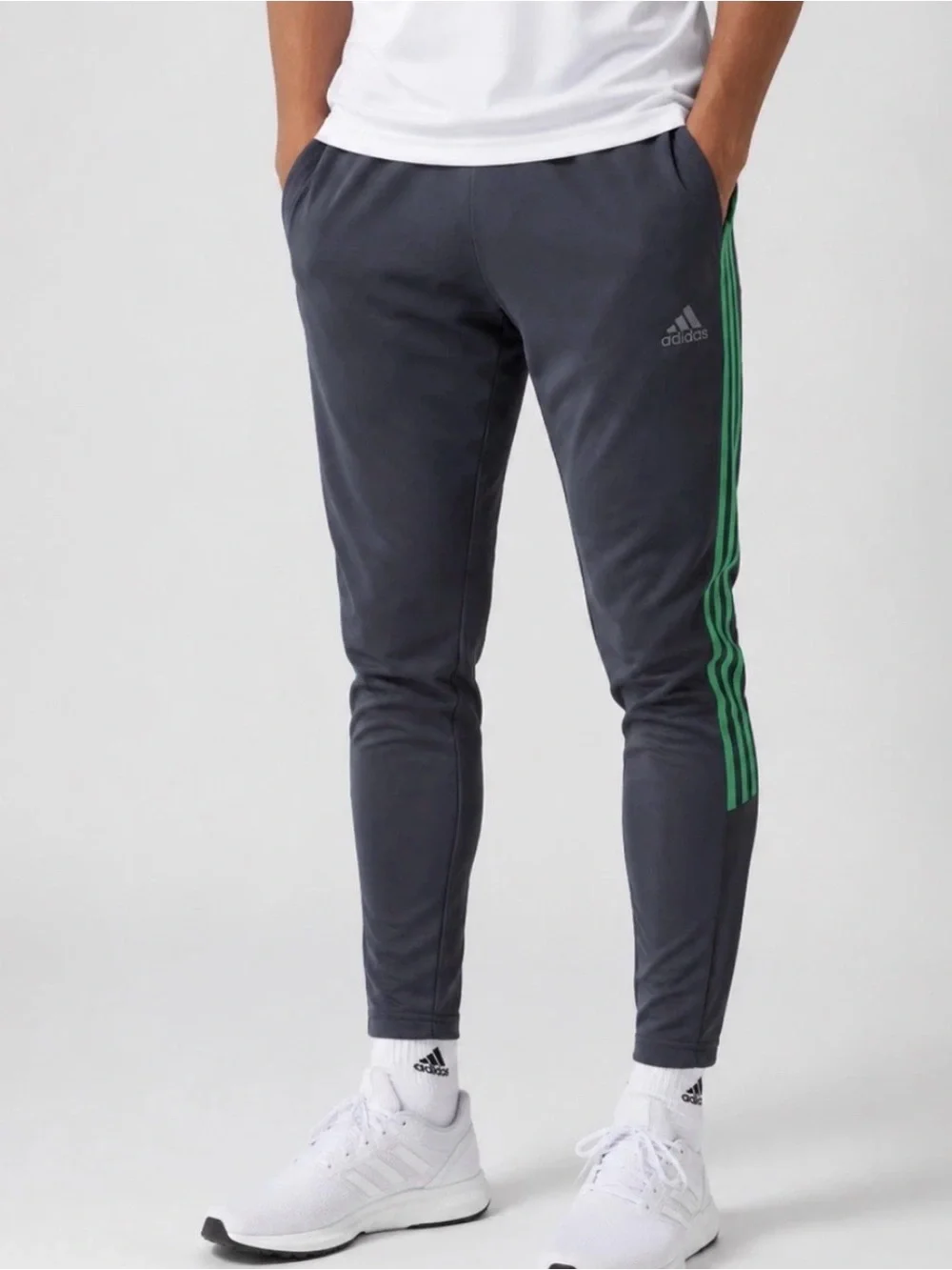 Adidas Men's Tiro Track Pants Large L Tapered Legend Ink Green Soccer Navy