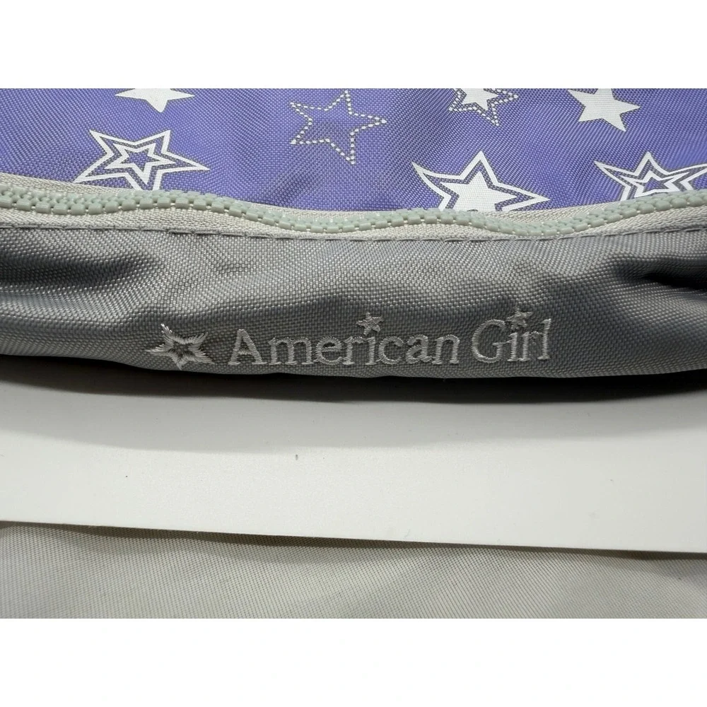 American Girl Purple Star Doll Carrier Tote Bag 18in Travel Case Zip Bottom