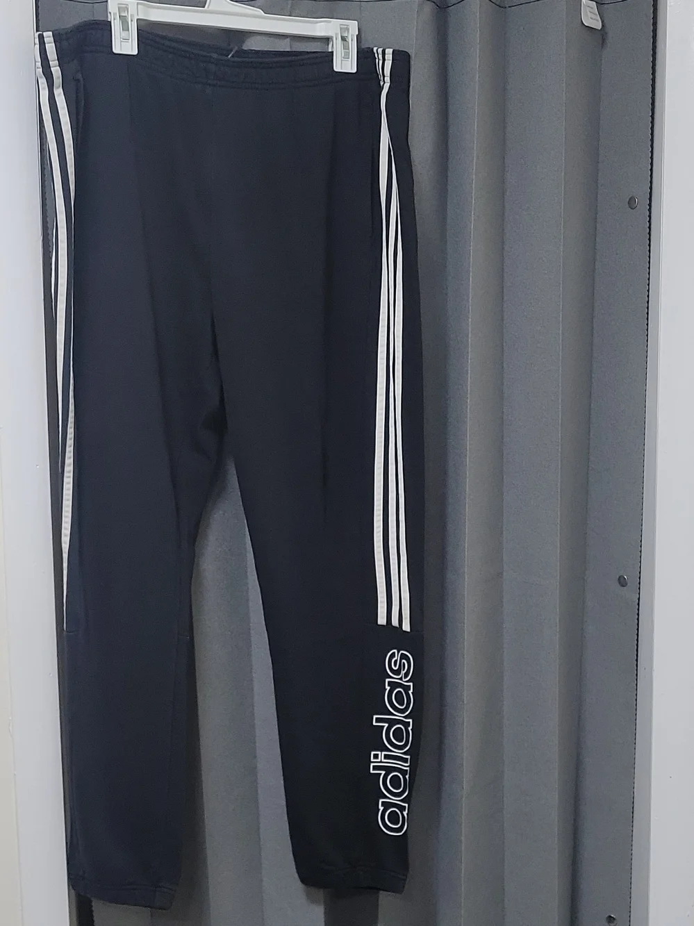 adidas Kids Black Joggers with White 3-Stripes and Logo