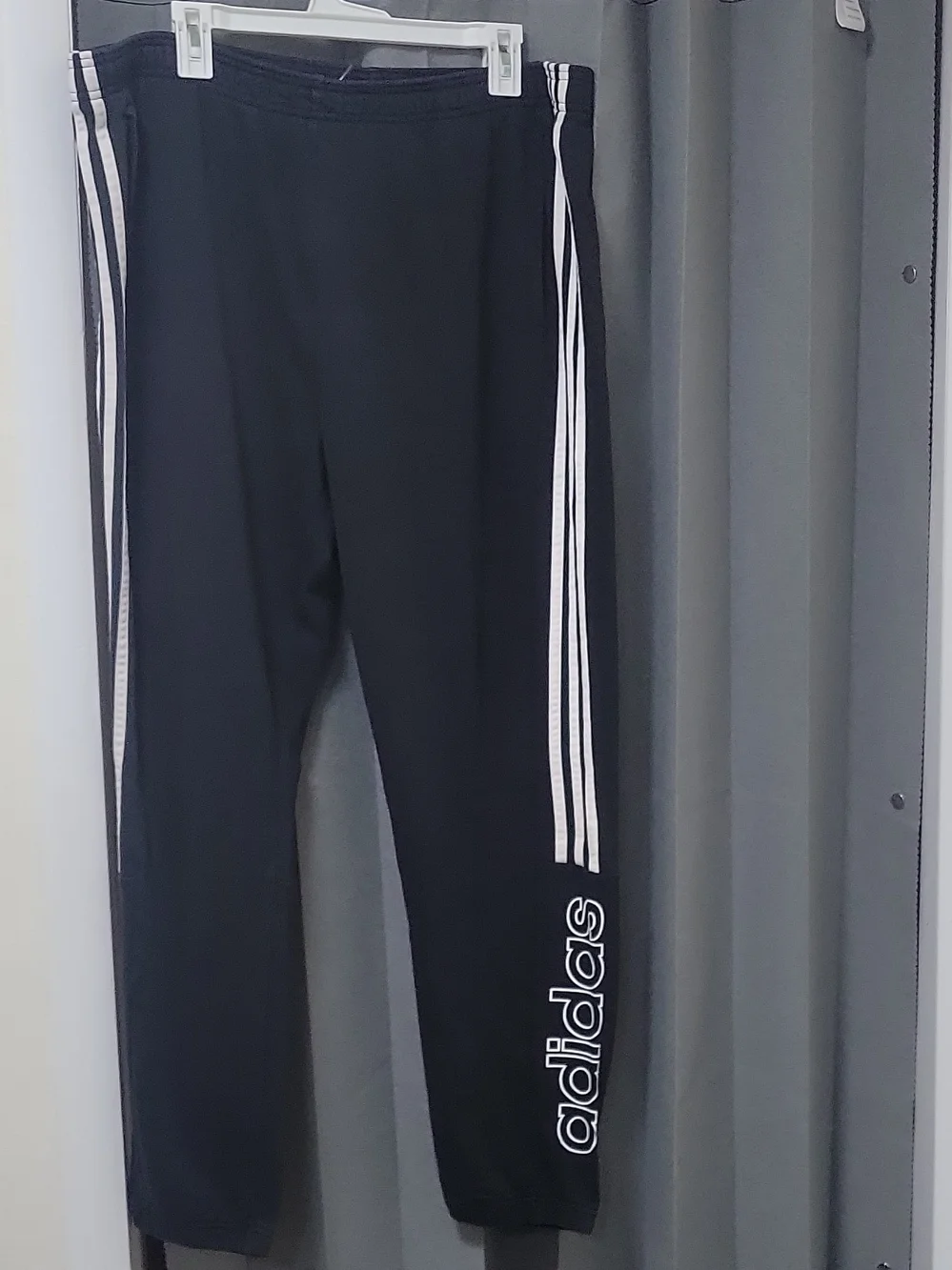 adidas Kids Black Joggers with White 3-Stripes and Logo
