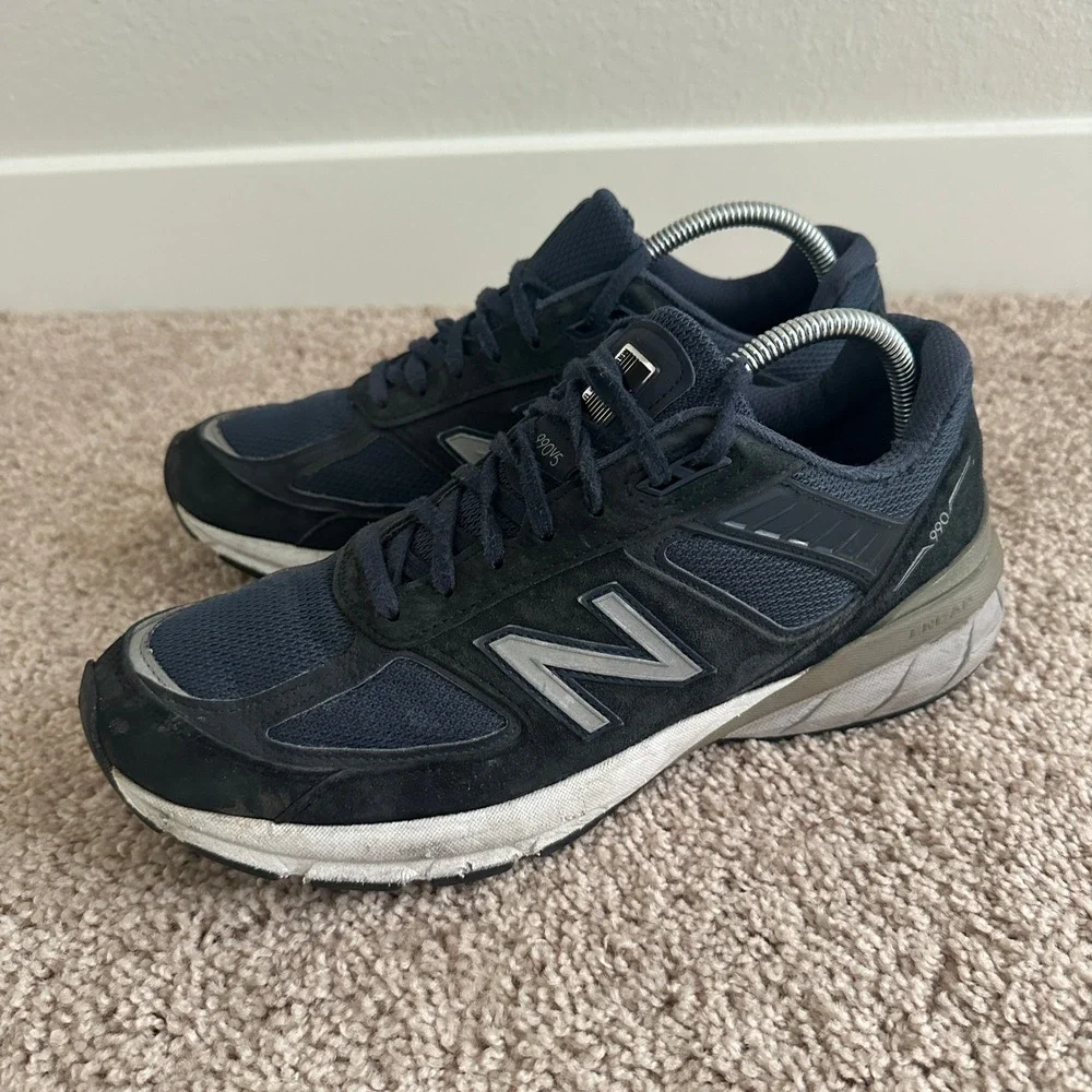 New Balance 990v5‎ Sneakers Mens 10 Navy Blue Made in USA Running Shoes M990NV5