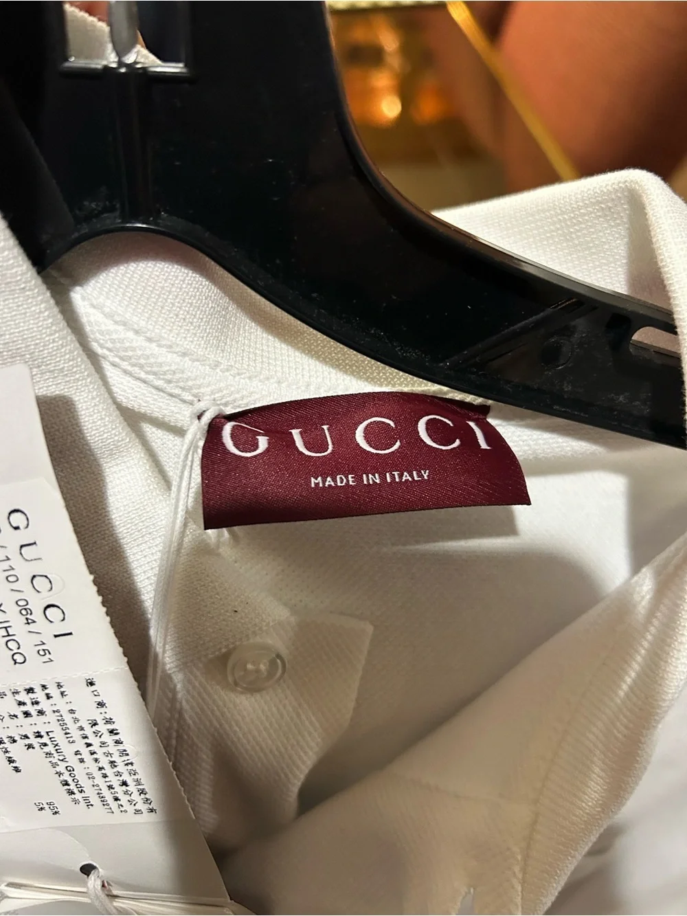 Gucci white polo