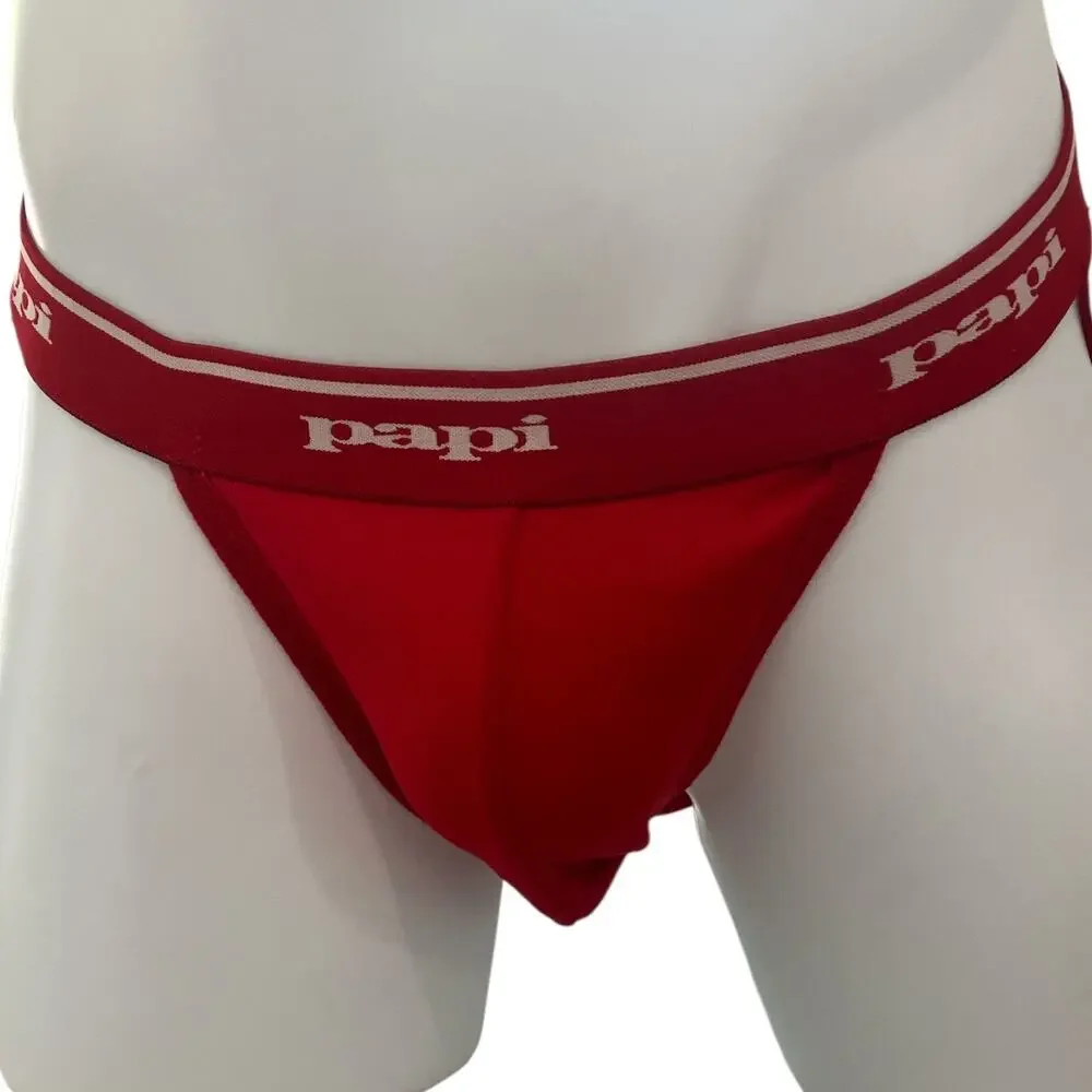Papi Rib Jockstrap Red Large