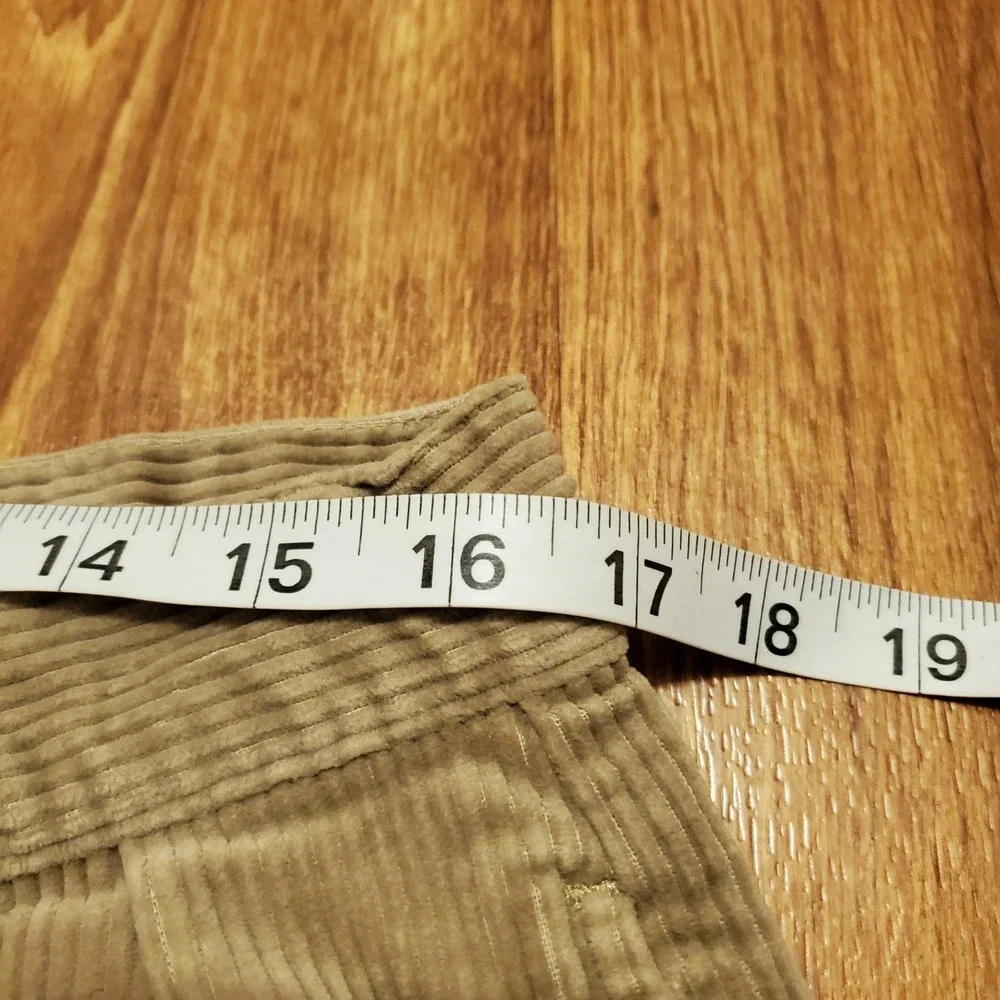 Vintage Polo Corduroy Pants Men 36x34 Brown‎ Pleated Straight Fit Baggy 90s