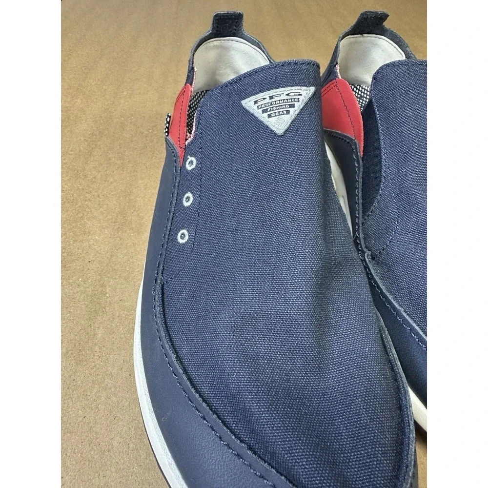 Columbia Bahama Vent PFG Slip On Boat Shoes Mens Size 12 Blue Red BM2663-468