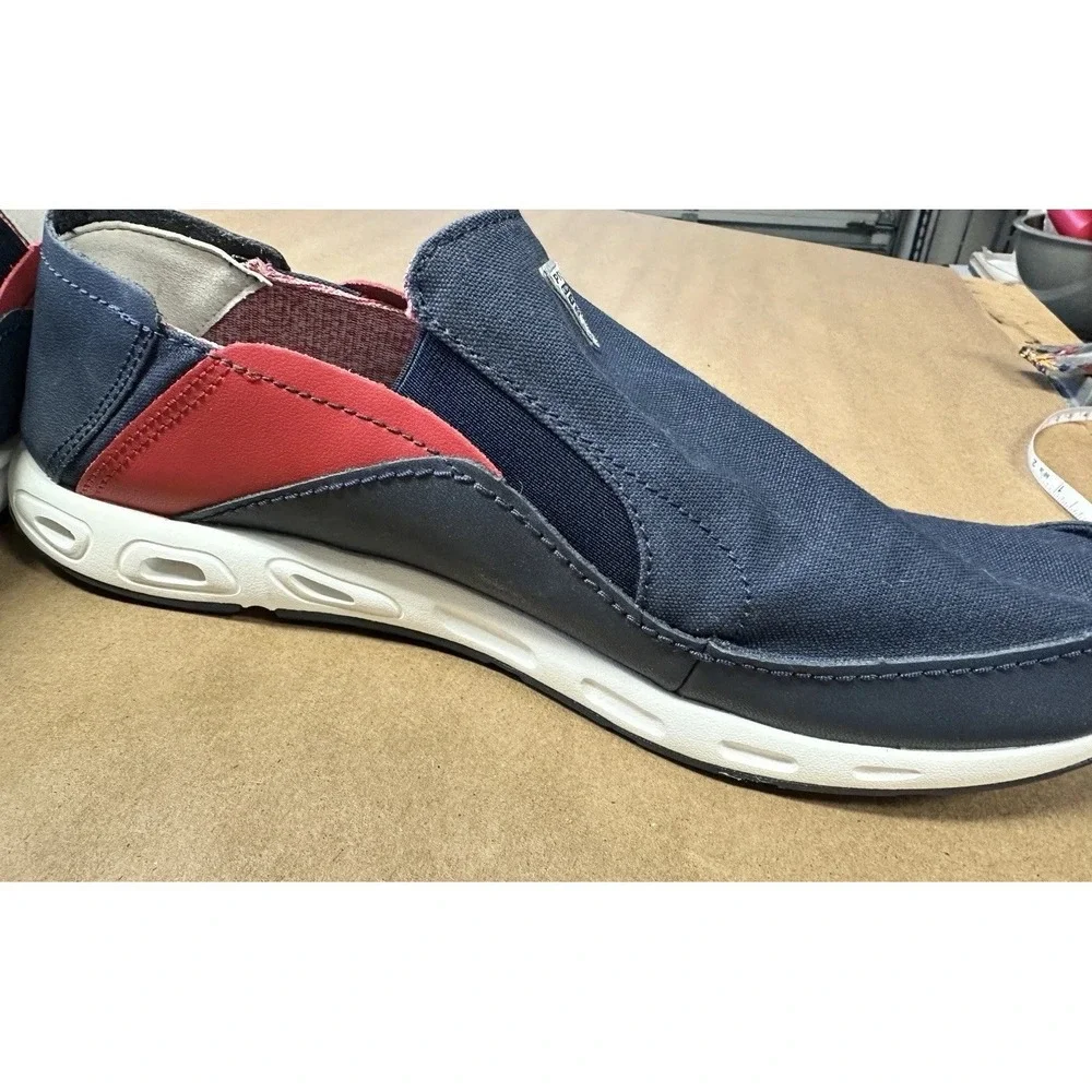 Columbia Bahama Vent PFG Slip On Boat Shoes Mens Size 12 Blue Red BM2663-468