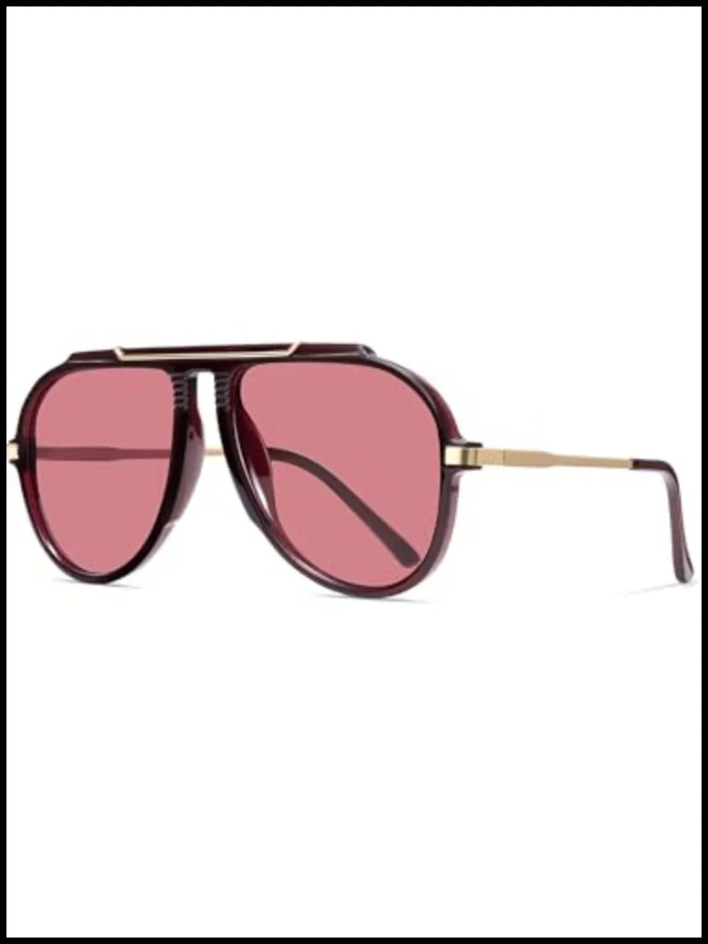 Oversized Retro Aviator Sunglasses UV400 Protection