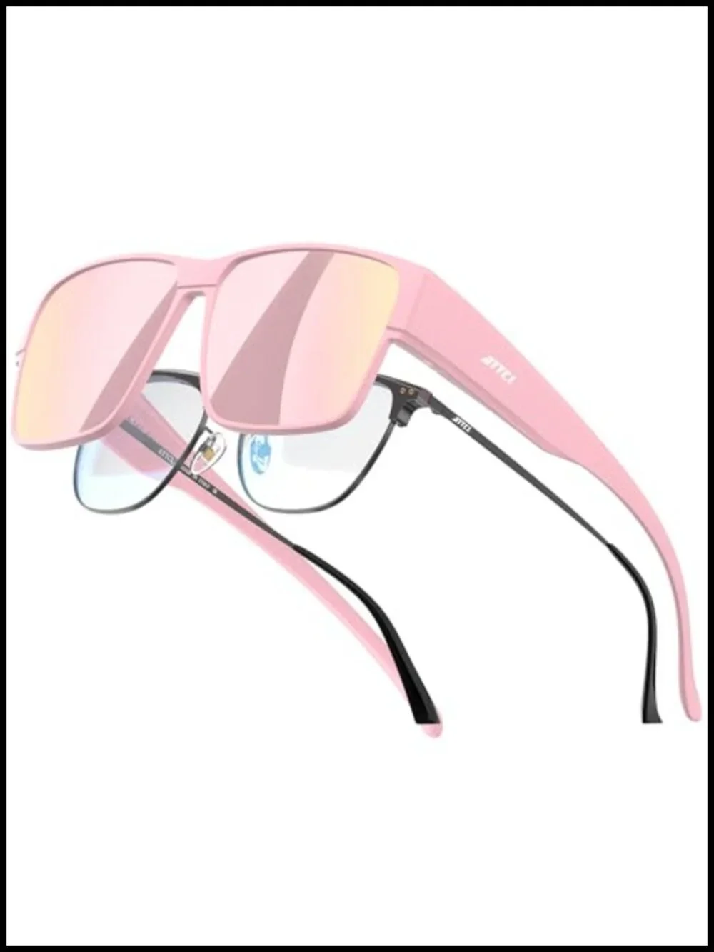 Polarized Fit Over Sunglasses UV400 TR90 Oversized Square for Driving Fishing
