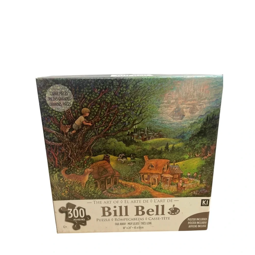 Ravensburger and KI LOT 300-Piece Jigsaw Puzzle Great Outdoors Wolves Bill Bell