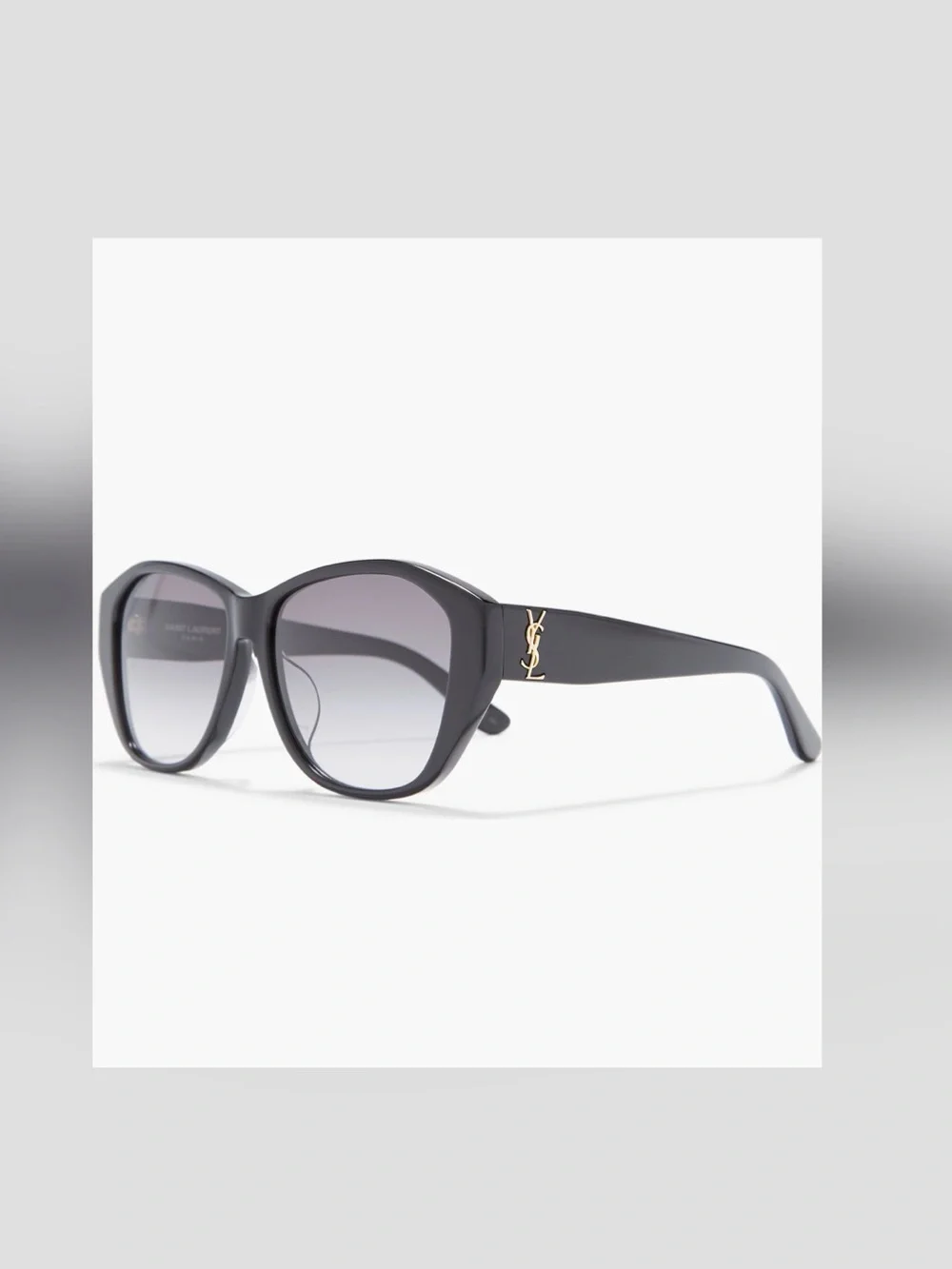 Saint Laurent 57mm Best Oval Sunglasses with Gold YSL Accent