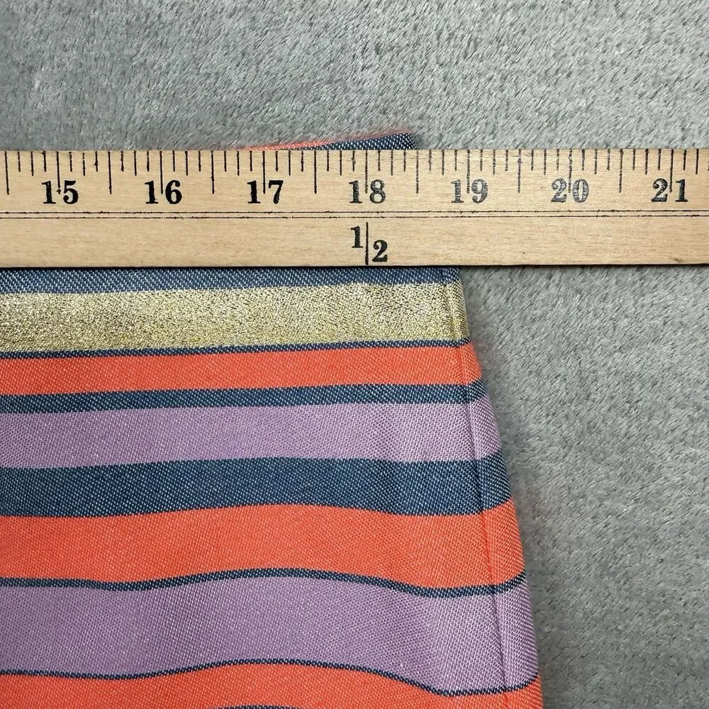 J. Crew Mini Skirt Women’s 14 Multicolor Striped Modern Preppy Retro
