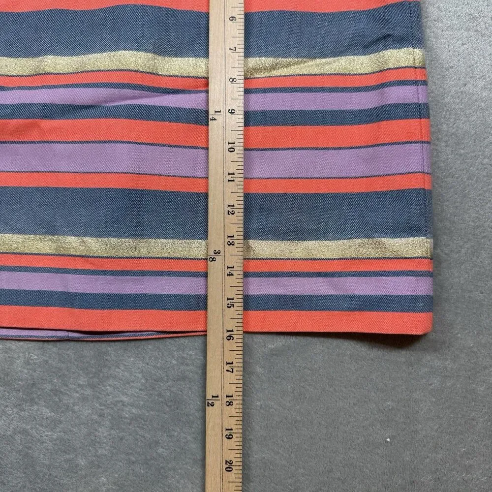 J. Crew Mini Skirt Women’s 14 Multicolor Striped Modern Preppy Retro