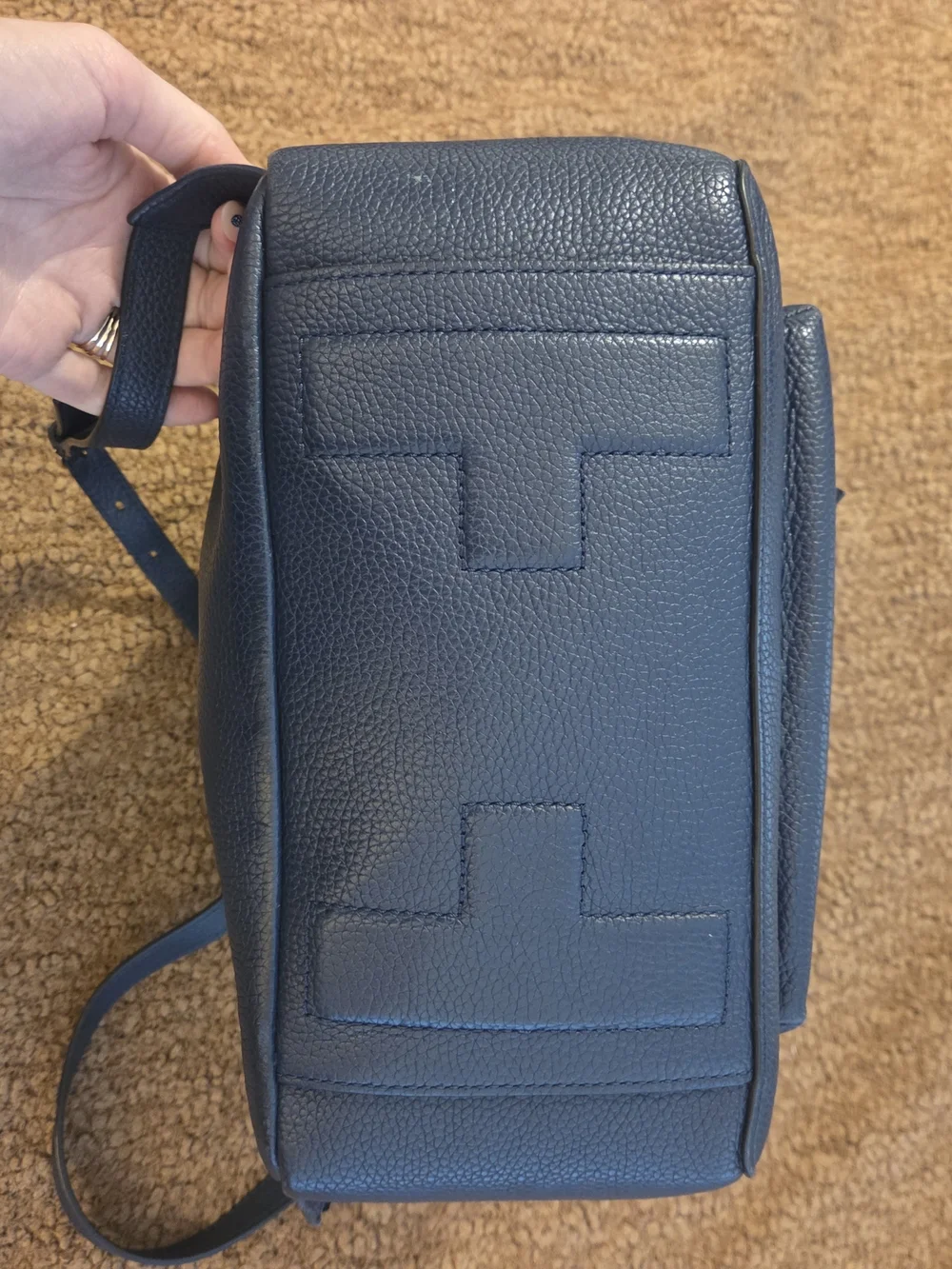 Tory Burch navy pebbled