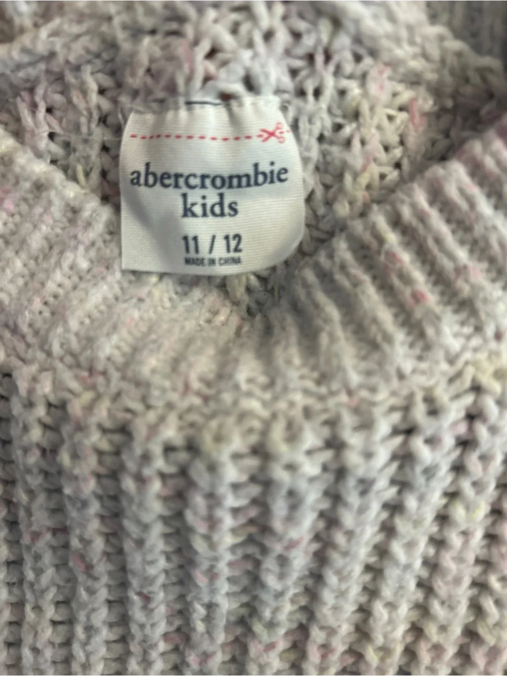 abercrombie kids Knit Sweater Pastel Confetti Speckled Youth Size 11/12