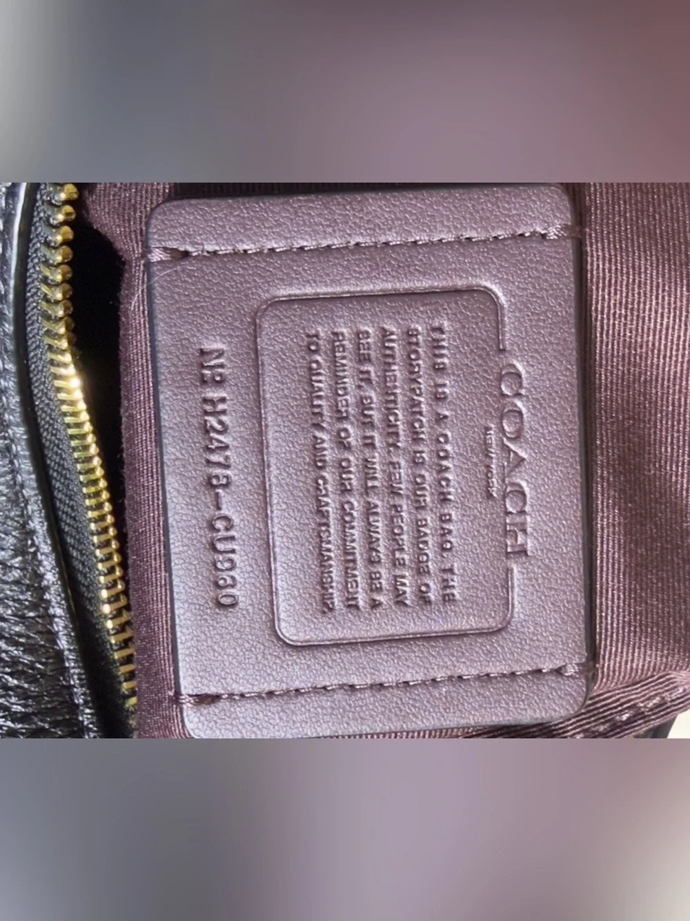 Coach no fabric