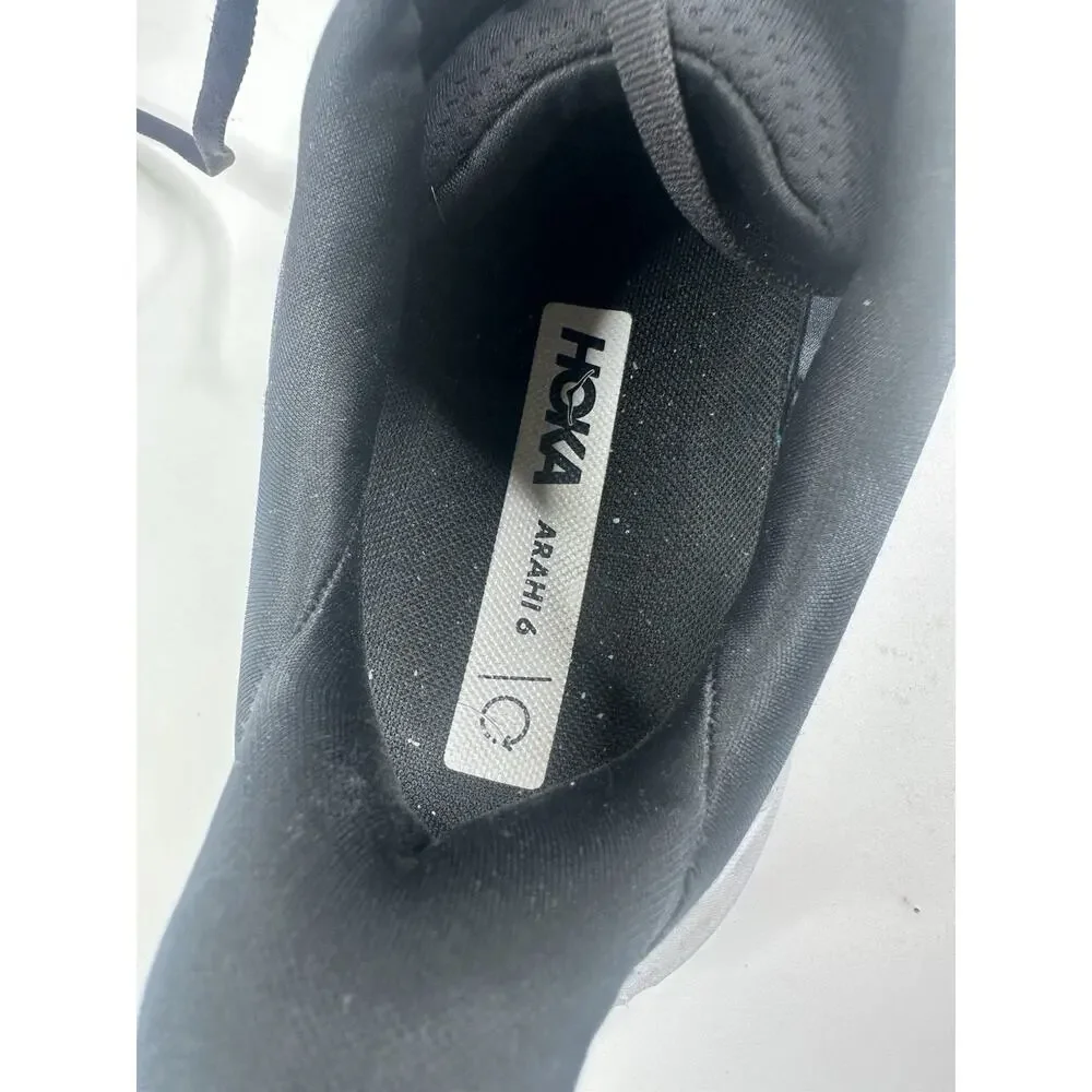 HOKA One One Arahi 6 Running Shoes 12 2E Wide Black White Daily Trainers Walking