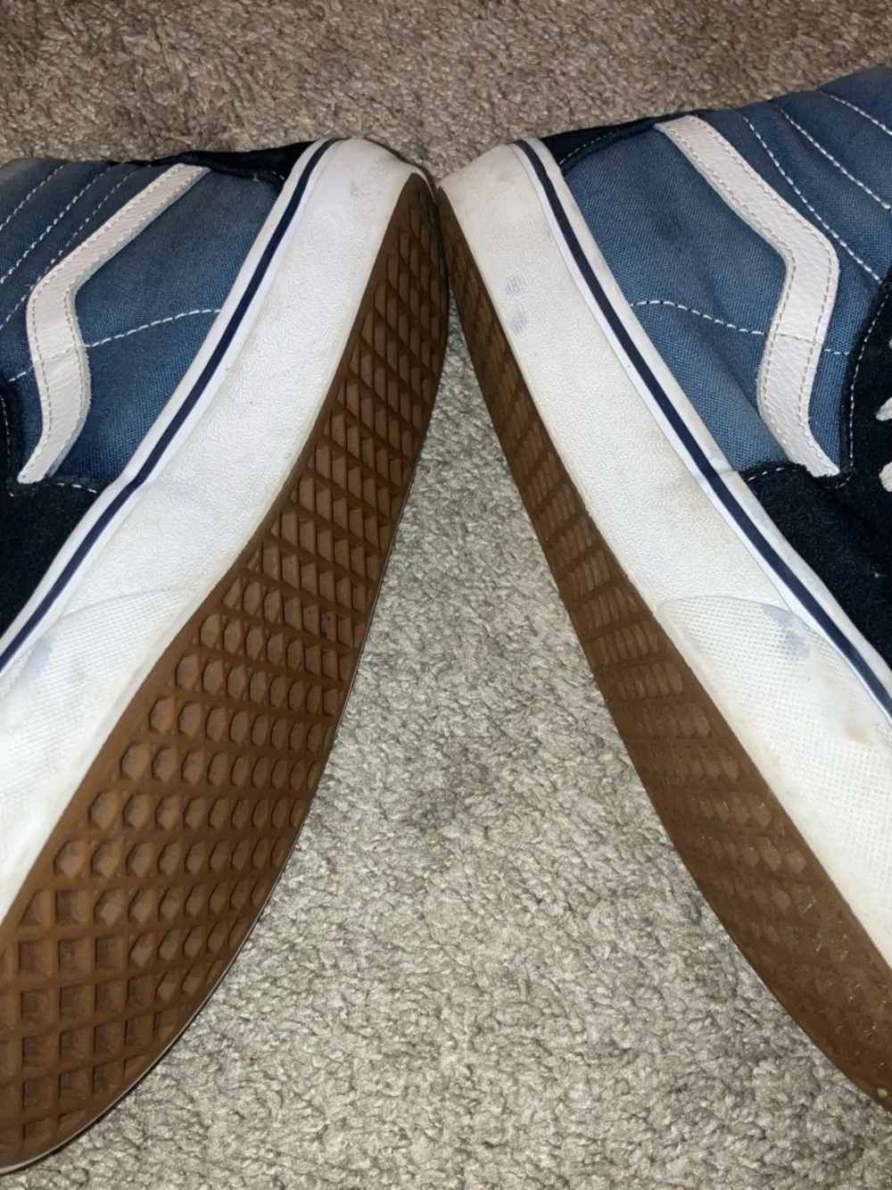 Vans navy laces