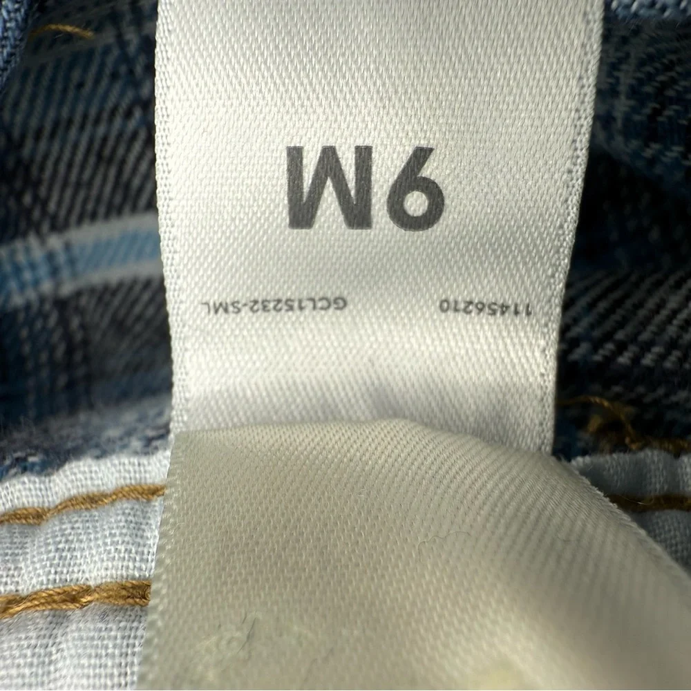 OshKosh B'gosh Blue Denim Overalls, Plaid Flannel Lined Size 9 Mo ADORABLE